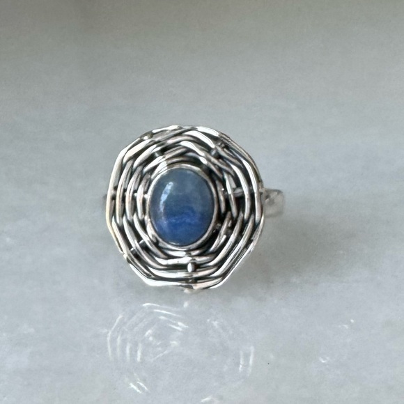 NWOT Sundance Woodland Nest Ring Blue Quartz Sterling Silver